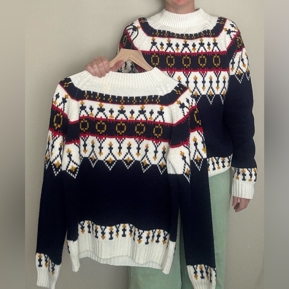 Vintage Matching crew neck sweater set oversized ski bunny apres aspen mock neck